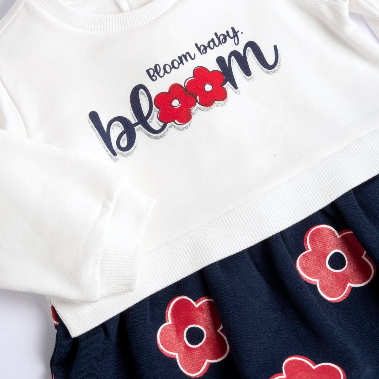 Vestito manica lunga con fiori