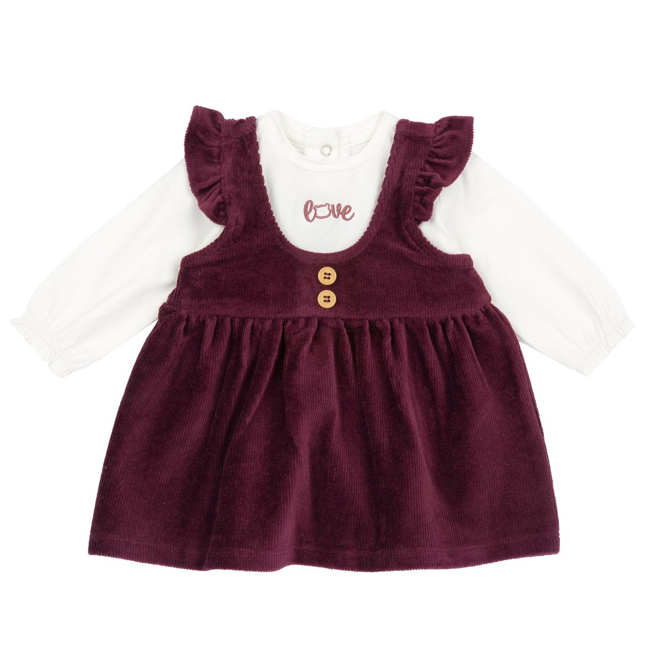 Vestito manica lunga effetto salopette - Chicco