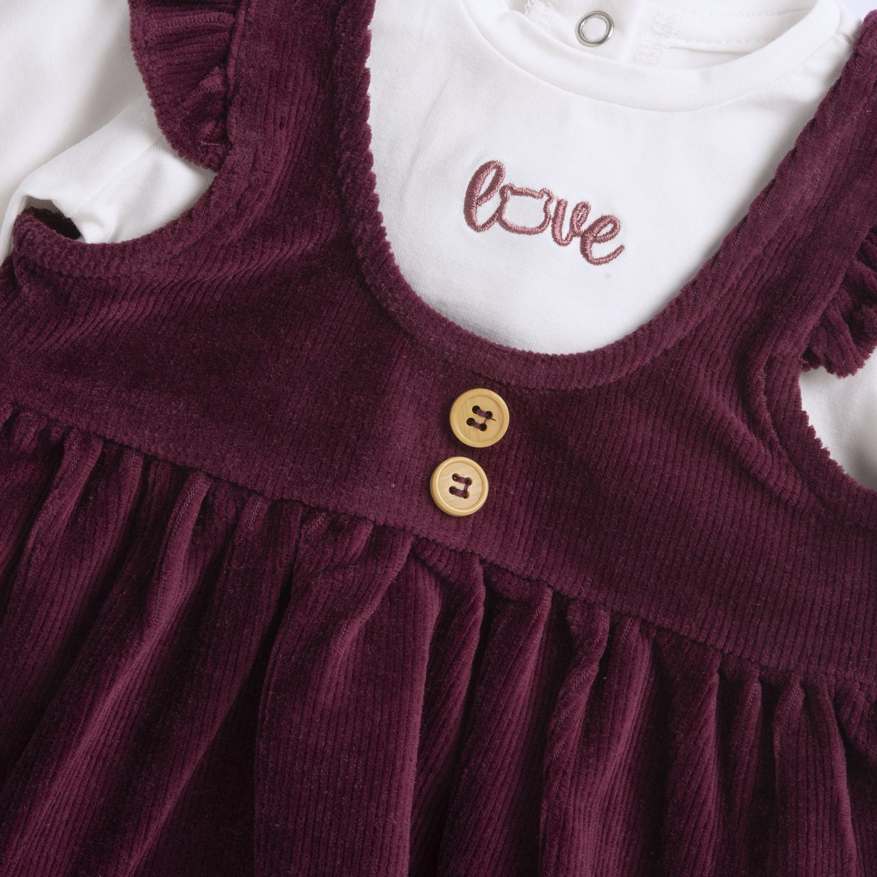 Vestito manica lunga effetto salopette - Chicco