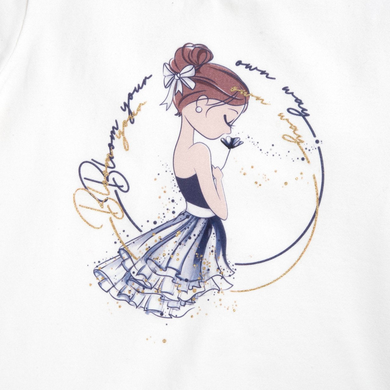 T-shirt con stampa glitterata - Chicco