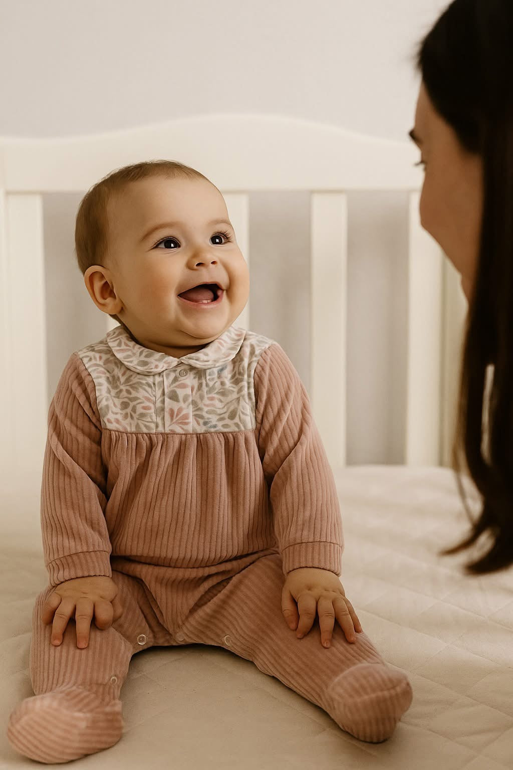 Tutina Baby Vip costine rosa antico - BabyVip
