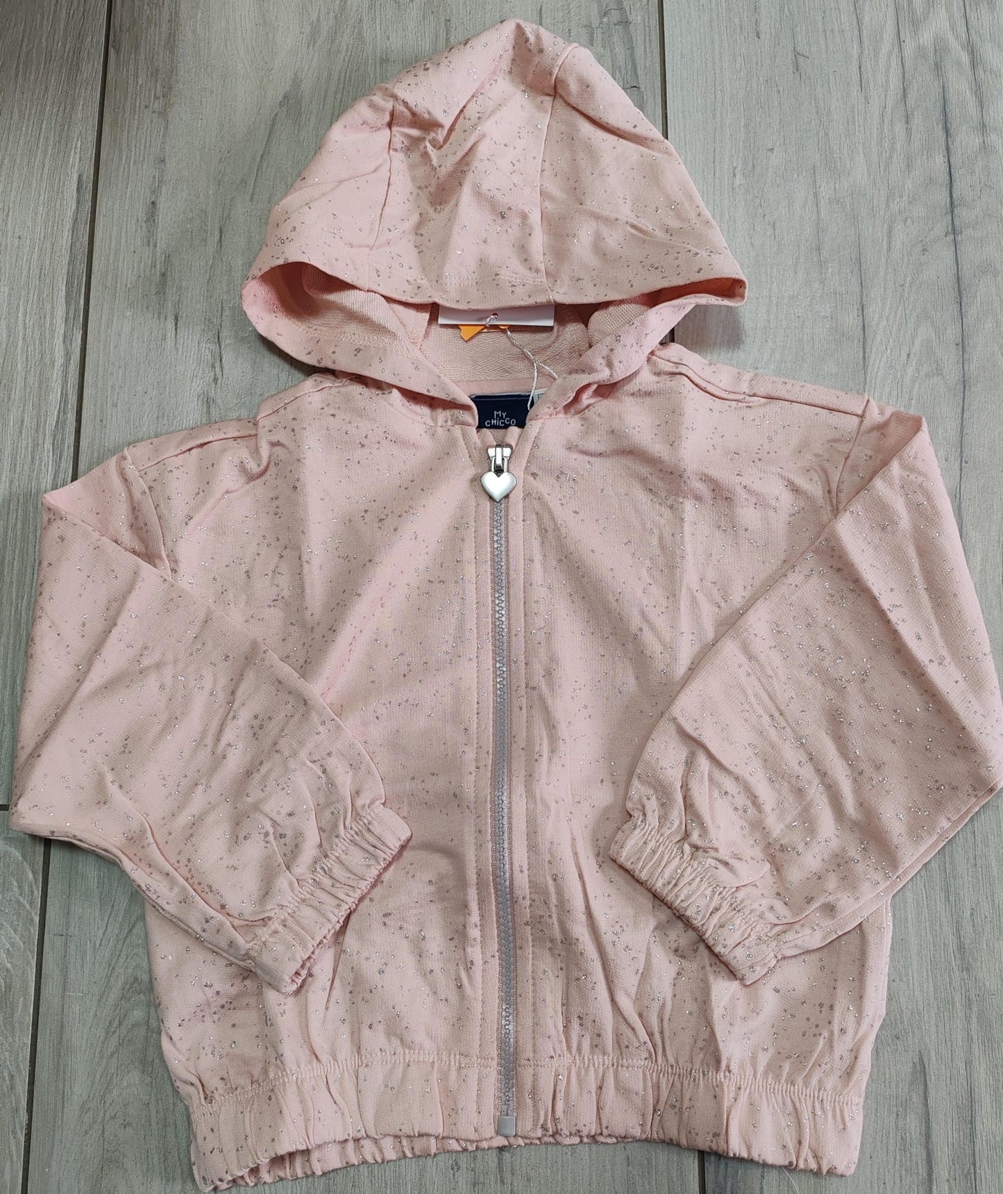 Felpa rosa brillantinata con zip - Chicco