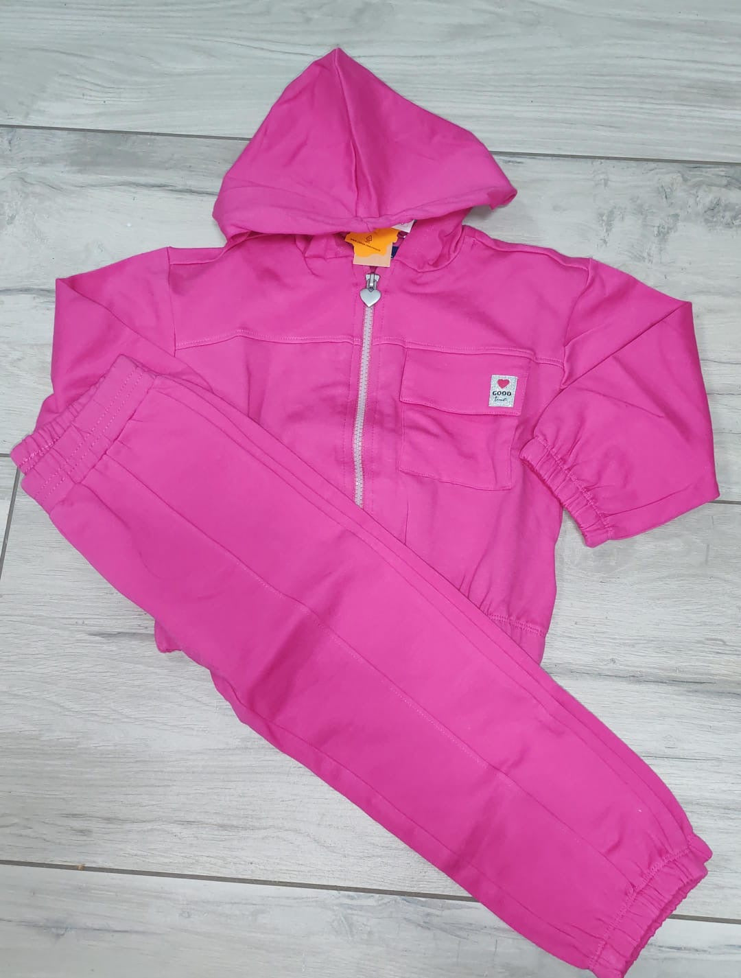 Tuta fucsia con zip e cappuccio - Chicco