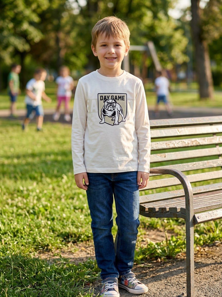 T-Shirt Maniche Lunghe "Day Game"- Chicco