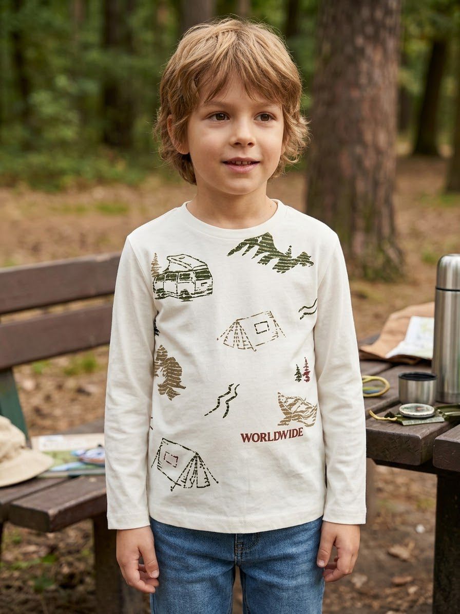 T-Shirt Maniche Lunghe "Worldwide"- Chicco