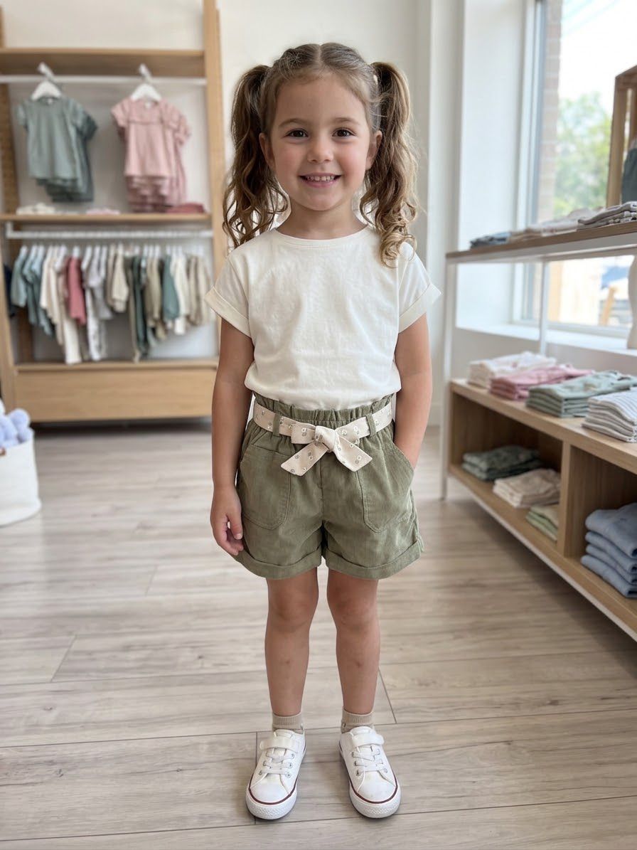 Shorts A Costine Verde- Chicco