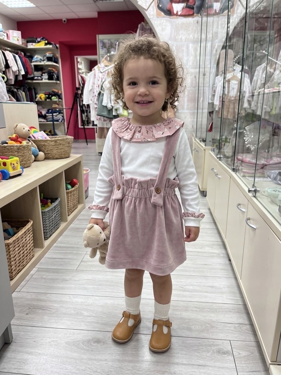 Gonna Con Bretelle Rosa-BabyVip