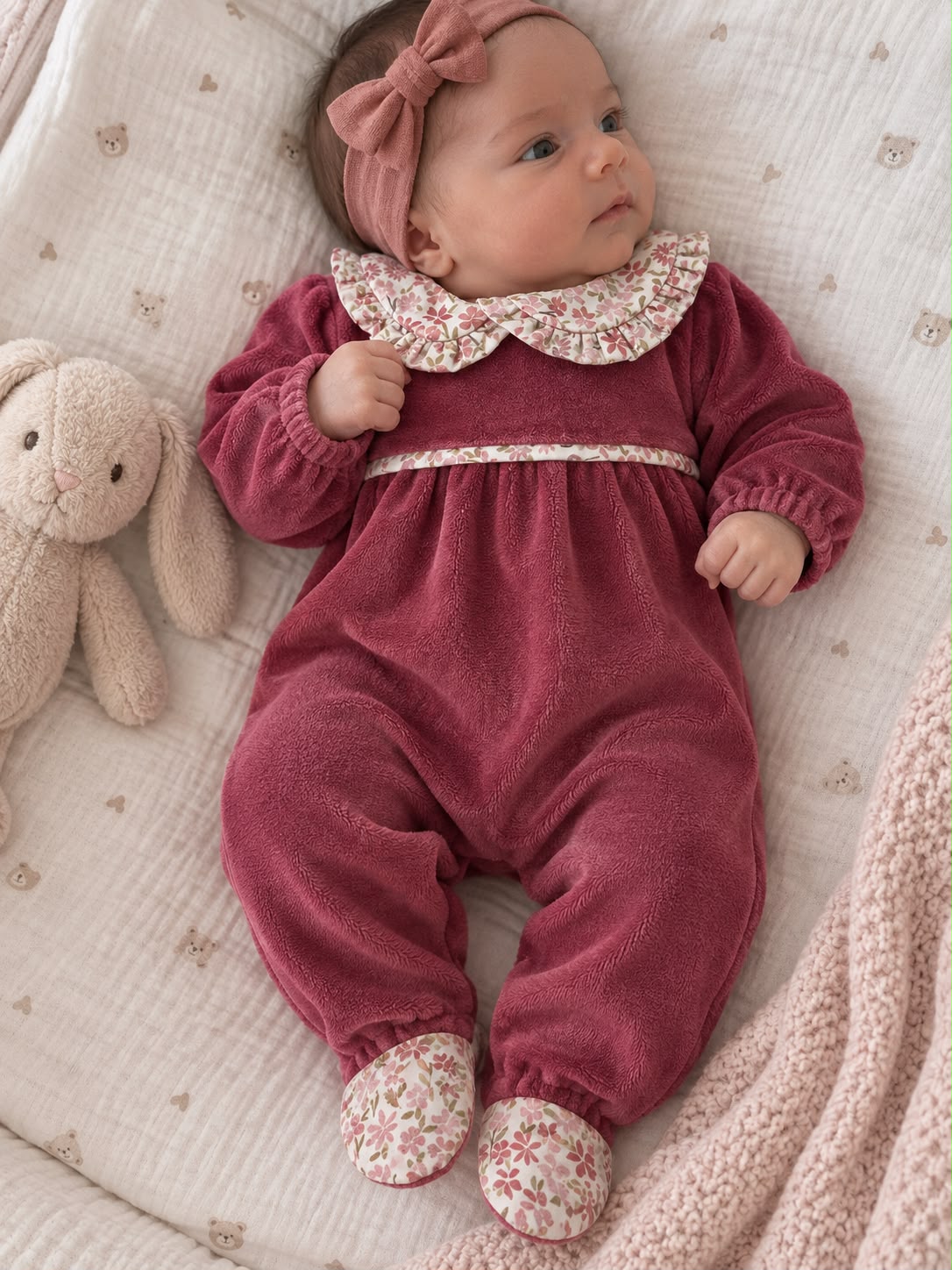 Tutina Lampone e Fiori- BabyVip
