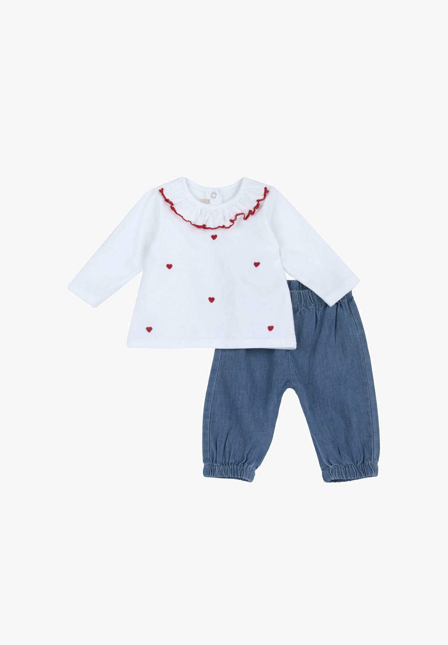 Set chicco maglia cuori rossi