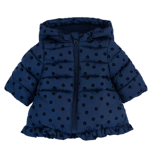 Giubbotto con cappuccio staccabile blu