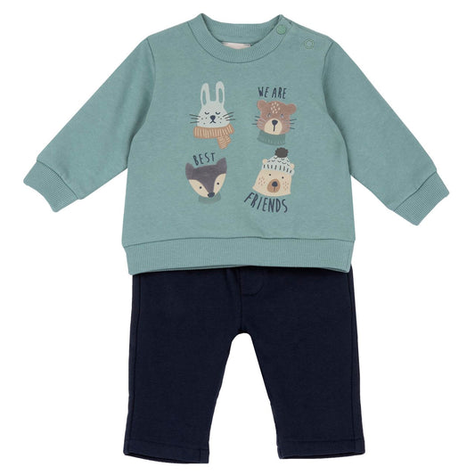 Completo con felpa girocollo e pantaloni - Chicco