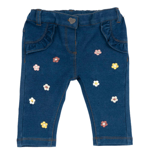 Pantaloni effetto denim ricamati - Chicco