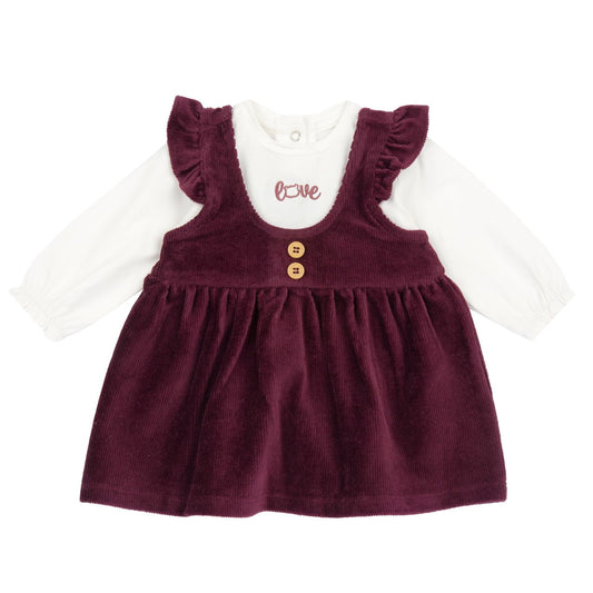 Vestito manica lunga effetto salopette - Chicco