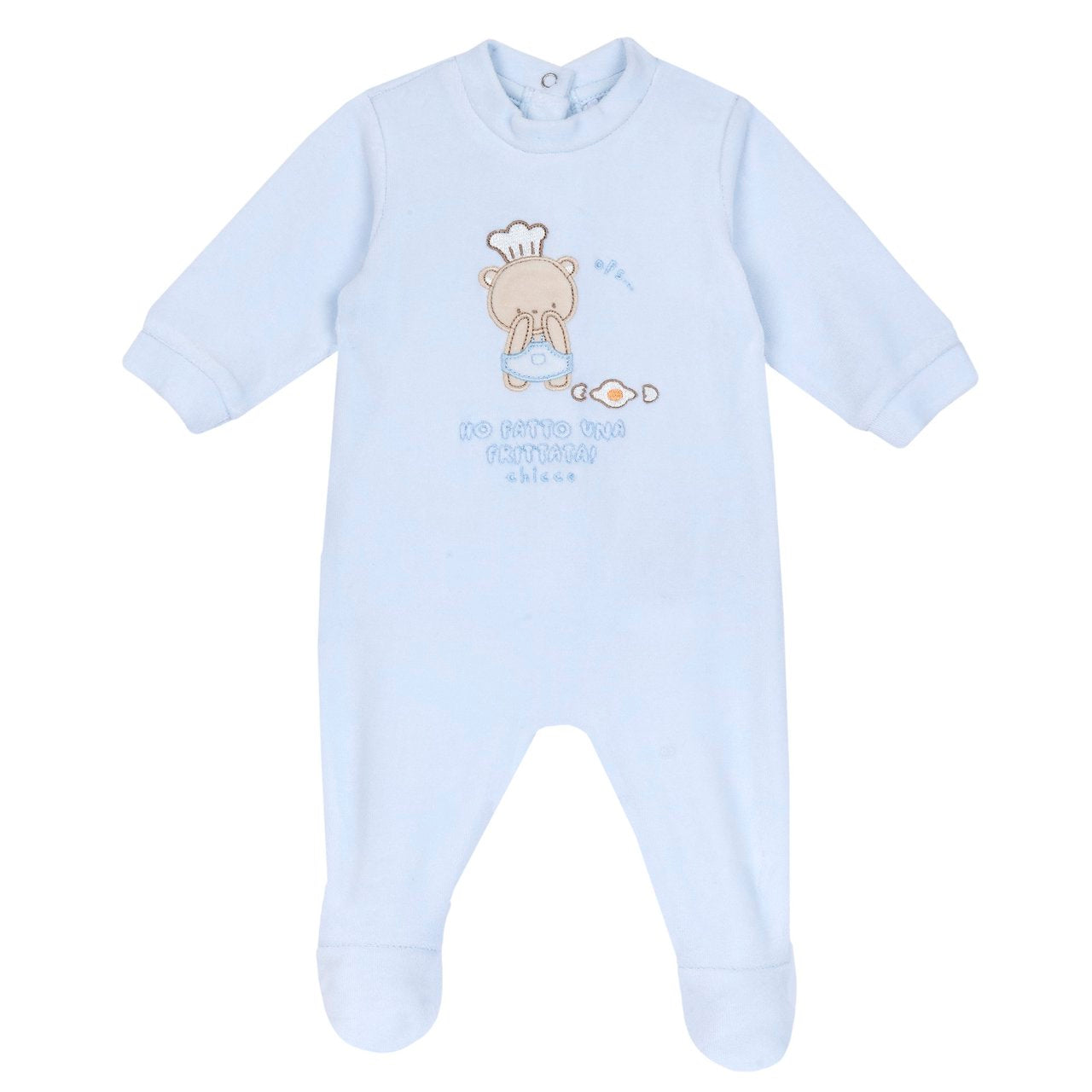 Tutina basica azzurra ciniglia - Chicco
