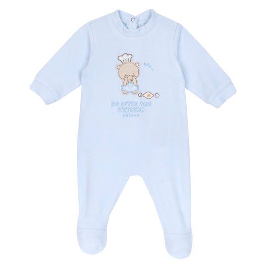 Tutina basica azzurra ciniglia - Chicco