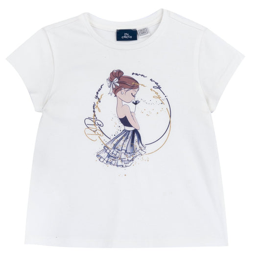 T-shirt con stampa glitterata - Chicco