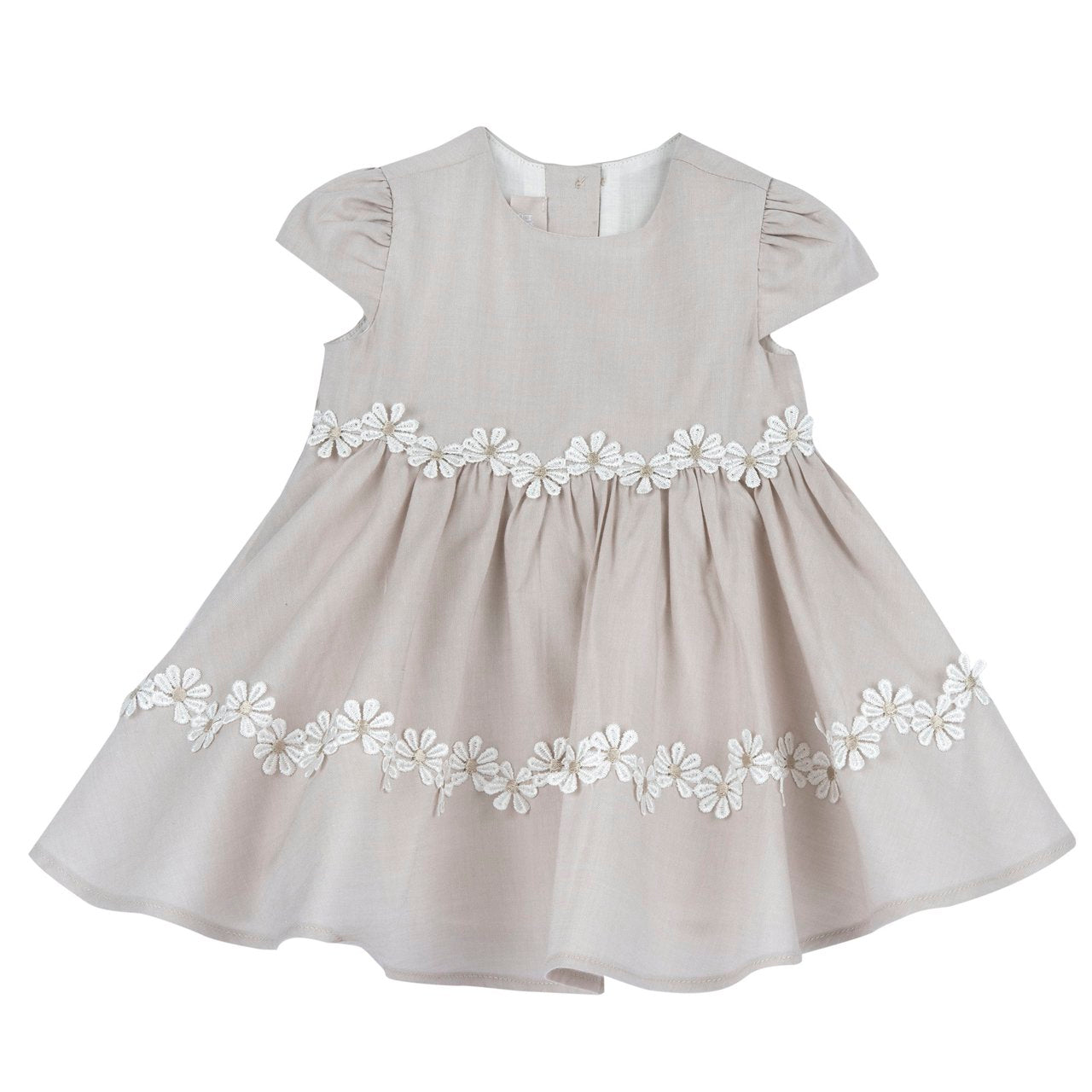 Abitino beige con fiori bianchi - Chicco