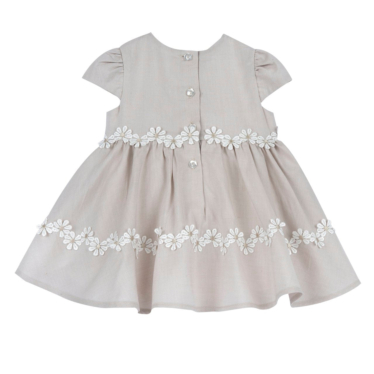 Abitino beige con fiori bianchi - Chicco