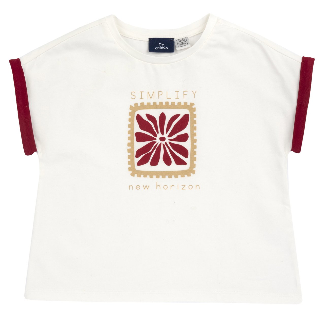 T-shirt con fiore rosso - Chicco