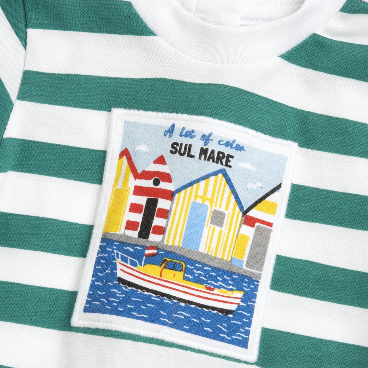 T-shirt a righe verdi - Chicco