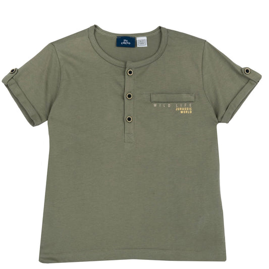 T-shirt verde con bottoncini - Chicco