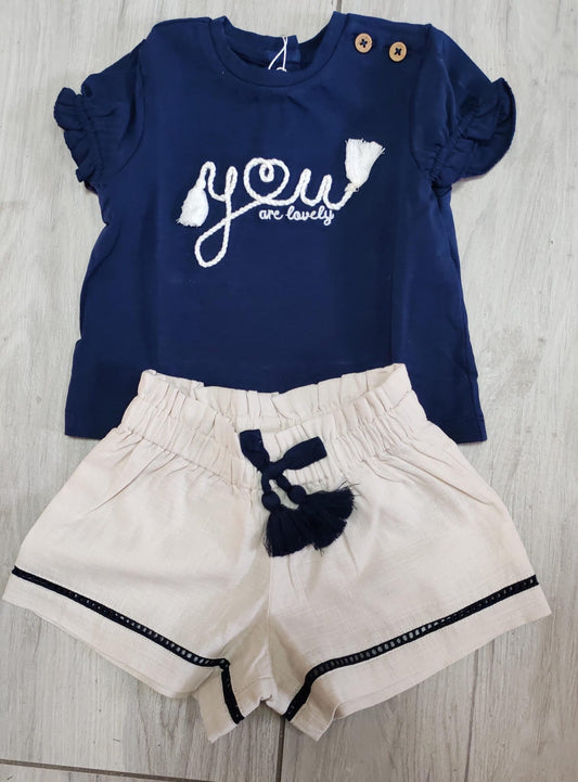 Completo blu e beige - Chicco
