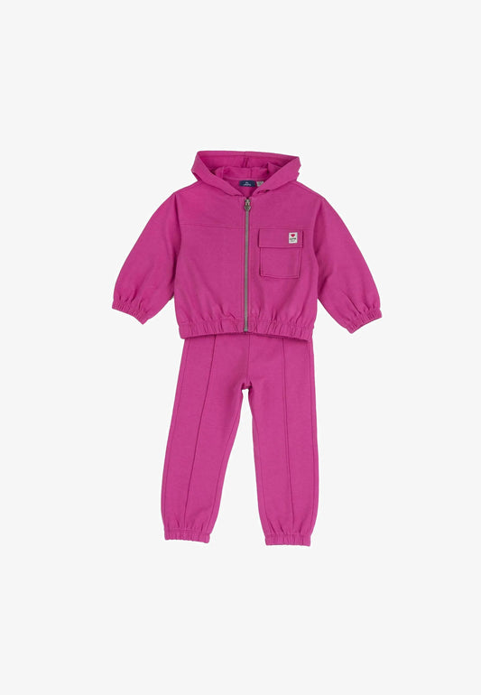 Tuta fucsia con zip e cappuccio - Chicco