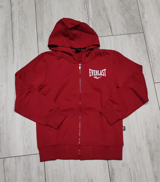 Felpa zip rossa Everlast