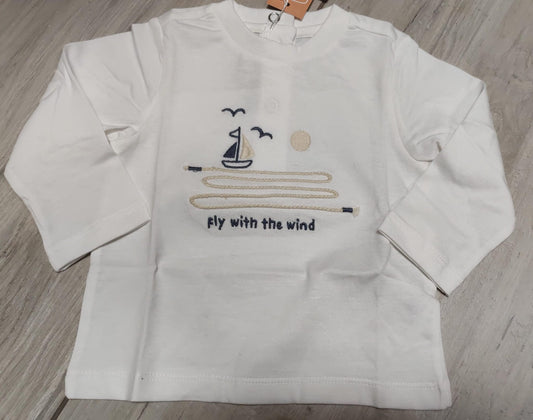 Maglia bianca con barca - Chicco