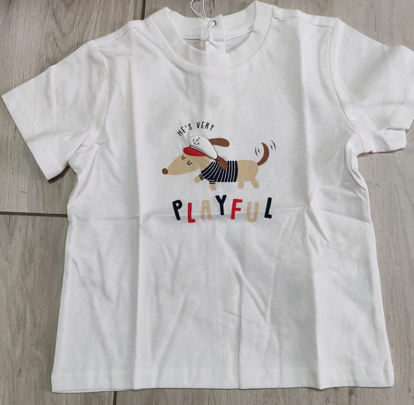 T-shirt bianca bassotto - Chicco
