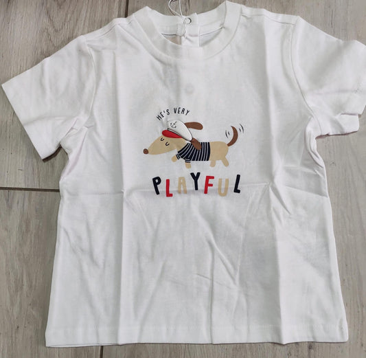 T-shirt bianca bassotto - Chicco