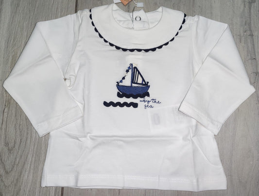 Maglia con colletto lavorato - chicco