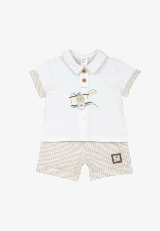 Completo beige con orsetto marinaio - Chicco