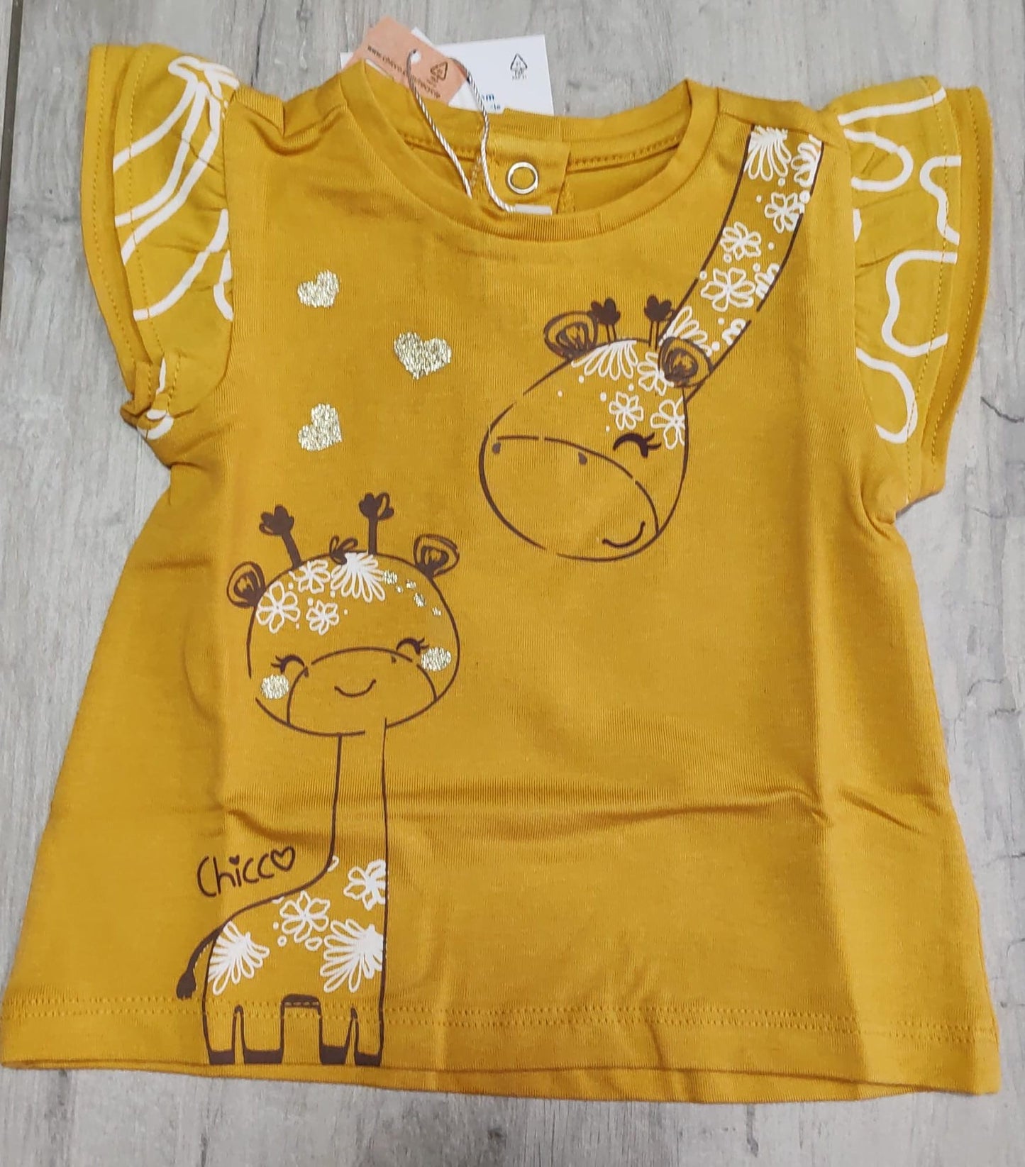 T-shirt gialla giraffe - Chicco