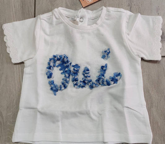 T-shirt con fiorellini blu - Chicco