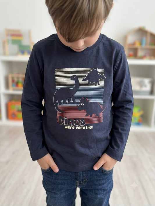 T-Shirt Dino Story Blu- Chicco