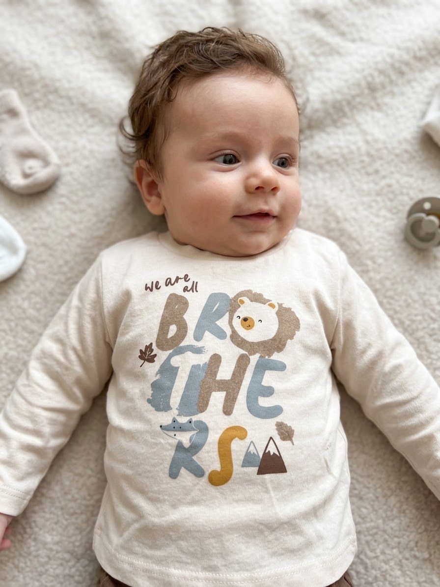 T-Shirt Maniche Lunghe "Brothers"- Chicco