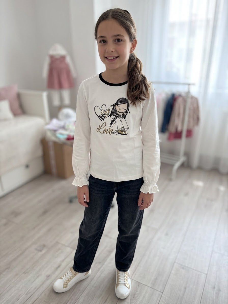 T-Shirt Maniche Lunghe "Love"- Chicco